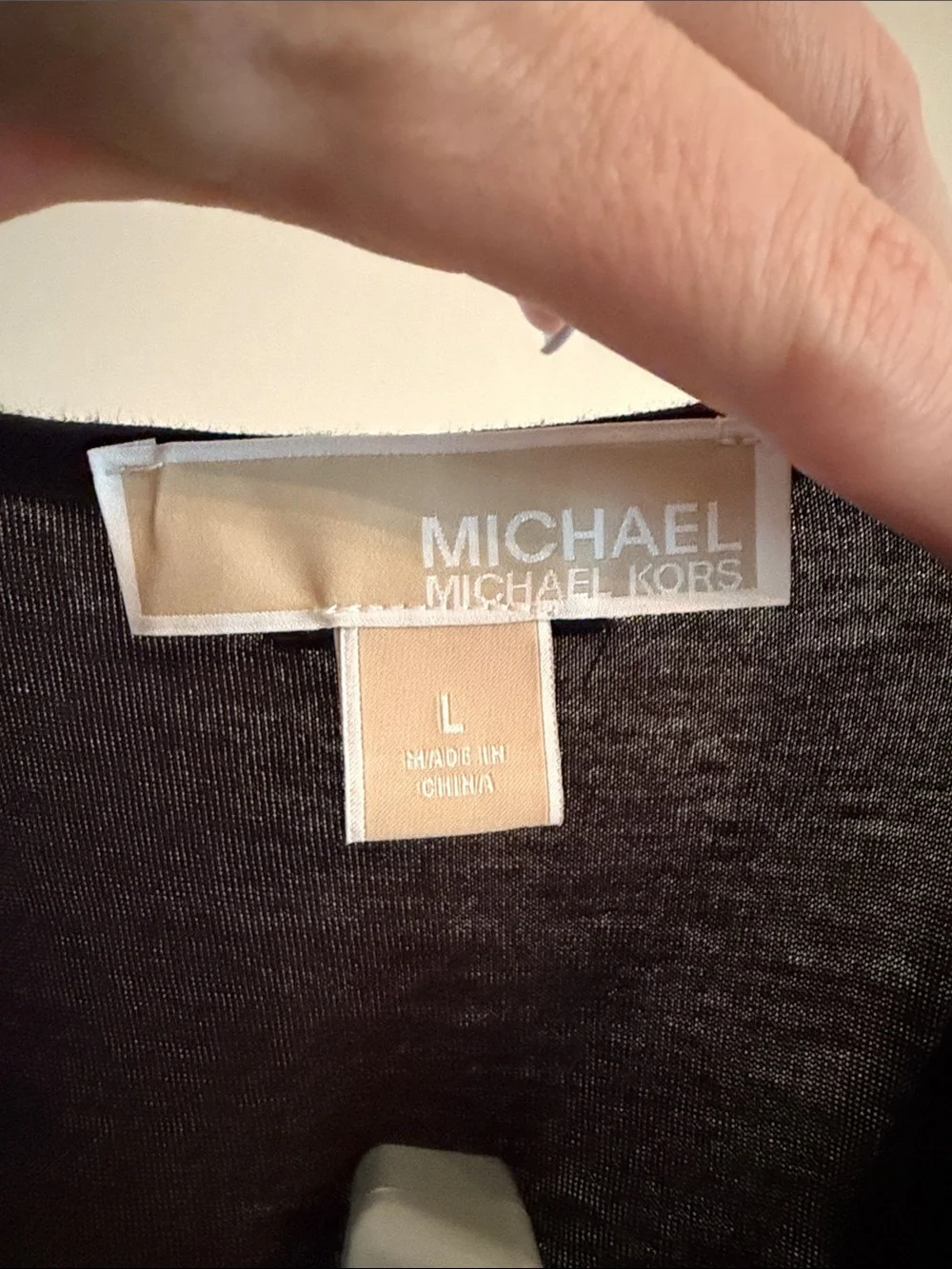 Michael Kors Black and White Sequin Floral Tank